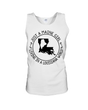 MAINE GIRL LIVING IN LOUISIANA Unisex Tank tile