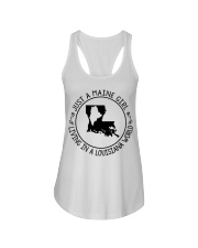 MAINE GIRL LIVING IN LOUISIANA Ladies Flowy Tank tile