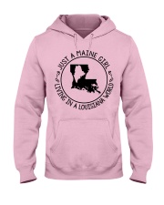 MAINE GIRL LIVING IN LOUISIANA Hooded Sweatshirt front