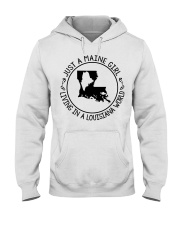 MAINE GIRL LIVING IN LOUISIANA Hooded Sweatshirt tile