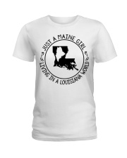 MAINE GIRL LIVING IN LOUISIANA Ladies T-Shirt tile