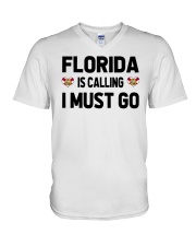 Florida Is Calling V-Neck T-Shirt tile