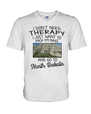 Pack My Bags - Go To North Dakota V-Neck T-Shirt tile