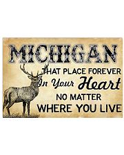 MICHIGAN FOREVER IN YOUR HEART Horizontal Poster tile