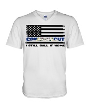 Flag Connecticut- Call It Home V-Neck T-Shirt tile