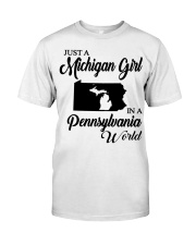 MICHIGAN GIRL IN PENNSYLVANIA Classic T-Shirt tile