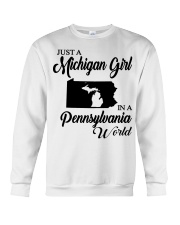 MICHIGAN GIRL IN PENNSYLVANIA Crewneck Sweatshirt tile