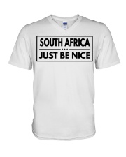 South Africa Just Be Nice V-Neck T-Shirt tile
