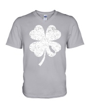 California Map - Four Leaf Clover V-Neck T-Shirt tile