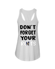 Massachusetts Flag Don't Forget Your Roots Ladies Flowy Tank tile