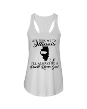 LIFE TOOK ME TO ILLINOIS BE A PUERTO RICAN GIRL Ladies Flowy Tank tile