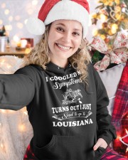 Google My Symptoms - Go To Louisiana Hooded Sweatshirt custom-hoodie-sweatshirt-lifestyle-front-212
