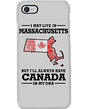 LIVE IN MASSACHUSETTS CANADA IN MY DNA Phone Case tile