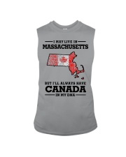 LIVE IN MASSACHUSETTS CANADA IN MY DNA Sleeveless Tee tile