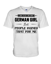 German Girl - But People Ruined V-Neck T-Shirt tile