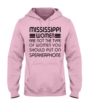 Should put on speakerphone not Mississippi women Hooded Sweatshirt front