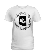 CANADIAN GIRL LIVING IN ARIZONA Ladies T-Shirt tile