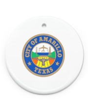 Flag Amarillo Circle ornament - single (porcelain) front