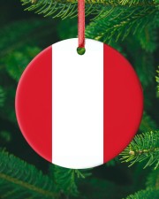 Flag Peru Circle ornament - single (porcelain) custom-circle-ornament-single-porcelain-lifestyle-10
