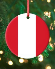 Flag Peru Circle ornament - single (porcelain) custom-circle-ornament-single-porcelain-lifestyle-11