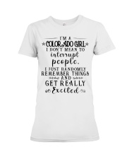 Colorado girl mean to interrupt - get excited Premium Fit Ladies Tee tile