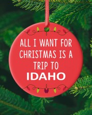 A Trip To Idaho Circle ornament - single (porcelain) custom-circle-ornament-single-porcelain-lifestyle-10