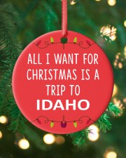 A Trip To Idaho Circle ornament - single (porcelain) custom-circle-ornament-single-porcelain-lifestyle-11