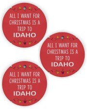 A Trip To Idaho Circle Ornament (Wood tile