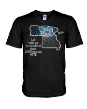 PUERTO RICO MISSOURI LOVE BRINGS YOU HOME V-Neck T-Shirt tile