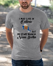 Began In Nova Scotia - Live In Ontario Classic T-Shirt apparel-classic-tshirt-lifestyle-front-50