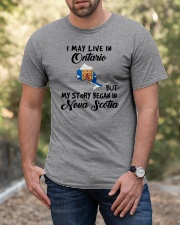 Began In Nova Scotia - Live In Ontario Classic T-Shirt apparel-classic-tshirt-lifestyle-front-53