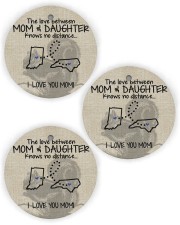 The Love Mom Daughter North Carolina Indiana Circle Ornament (Wood tile