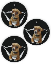 Chihuahua Circle Ornament (Wood tile