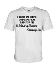 Pittsburgh Girl Gave Up Thinking V-Neck T-Shirt tile