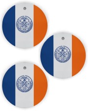 Flag Brooklyn Circle Ornament (Wood tile