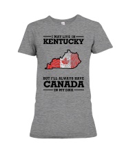 LIVE IN KENTUCKY CANADA IN MY DNA Premium Fit Ladies Tee tile