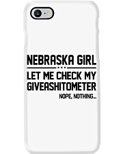 Nebraska girl let me check my giveshitometer Phone Case tile