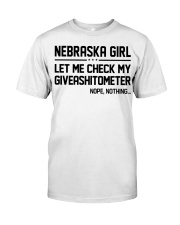 Nebraska girl let me check my giveshitometer Classic T-Shirt tile