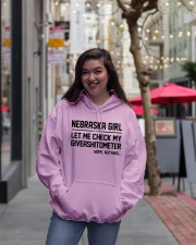 Nebraska girl let me check my giveshitometer Hooded Sweatshirt lifestyle-unisex-hoodie-front-2