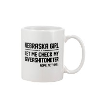 Nebraska girl let me check my giveshitometer Mug tile