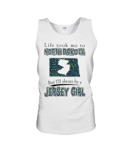 Jersey Girl Life Took Me To North Dakota Unisex Tank tile