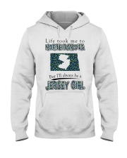 Jersey Girl Life Took Me To North Dakota Hooded Sweatshirt tile