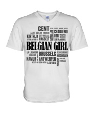 Belgium girl cities V-Neck T-Shirt tile