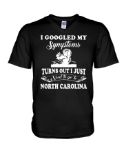 Google My Symptoms - Go To North Carolina V-Neck T-Shirt tile