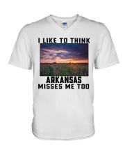 Arkansas Misses Me Too V-Neck T-Shirt tile