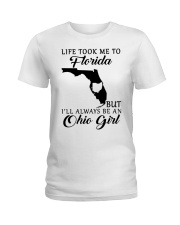 OHIO GIRL LIFE TOOK ME TO FLORIDA Ladies T-Shirt tile
