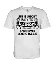 Back To Illinois V-Neck T-Shirt tile