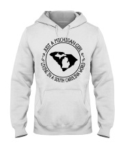 MICHIGAN GIRL LIVING IN SOUTH CAROLINA Hooded Sweatshirt tile