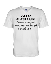 Alaska Girl - No One Is Perfect V-Neck T-Shirt tile