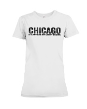 Chicago - My Story Begins Premium Fit Ladies Tee tile